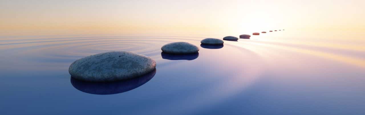 Stepping stones in still water