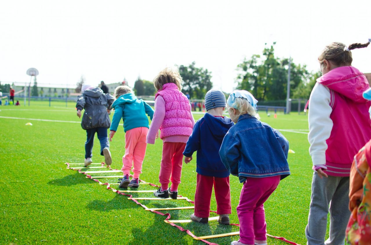 A group of children playing together.