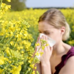 Woman has hay fever